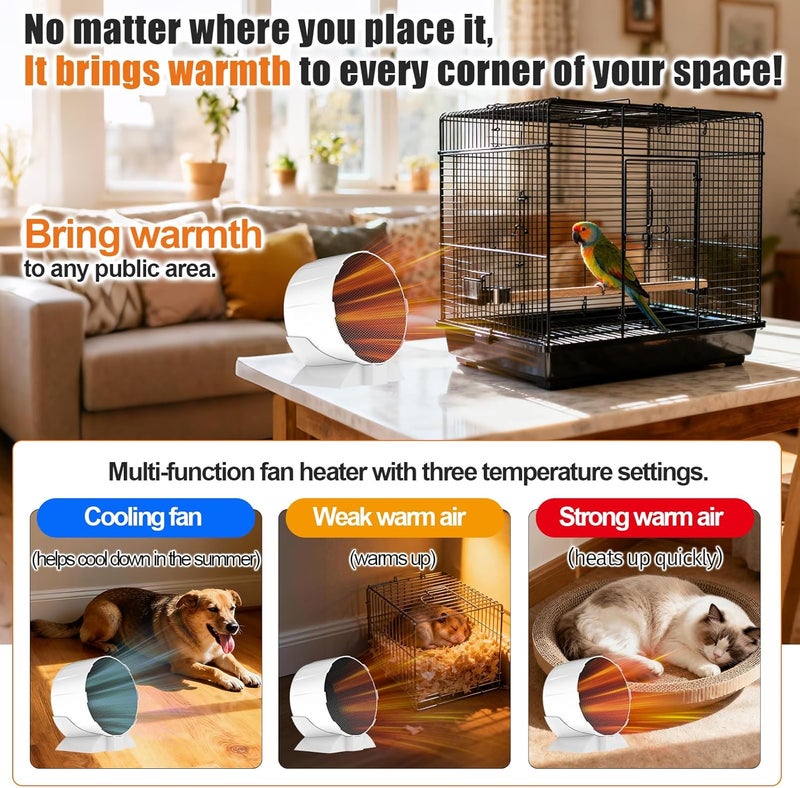 Runcasa 200W Reptile Heat Mats Space Heater, Adjustable Temperature Reptile Heating Heaters, Non-Light Heating Solution with Expanded Heating Range for Hermit Crabs/Leopard Geckos/Turtles/Snakes/Frog/Iguana - Image 4